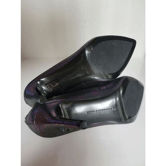 KARL LAGERFELD Royale Dress Pump Multi Black Heels MSRP $109 SIZE 6,5 NEW IN BOX - Picture 5 of 17